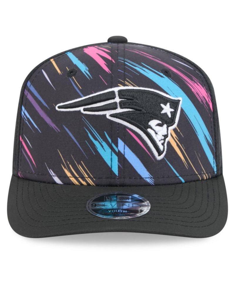 Men's Black New England Patriots 2026 NFL Cruical Catch 9SEVENTY Adjustable Trucker Hat