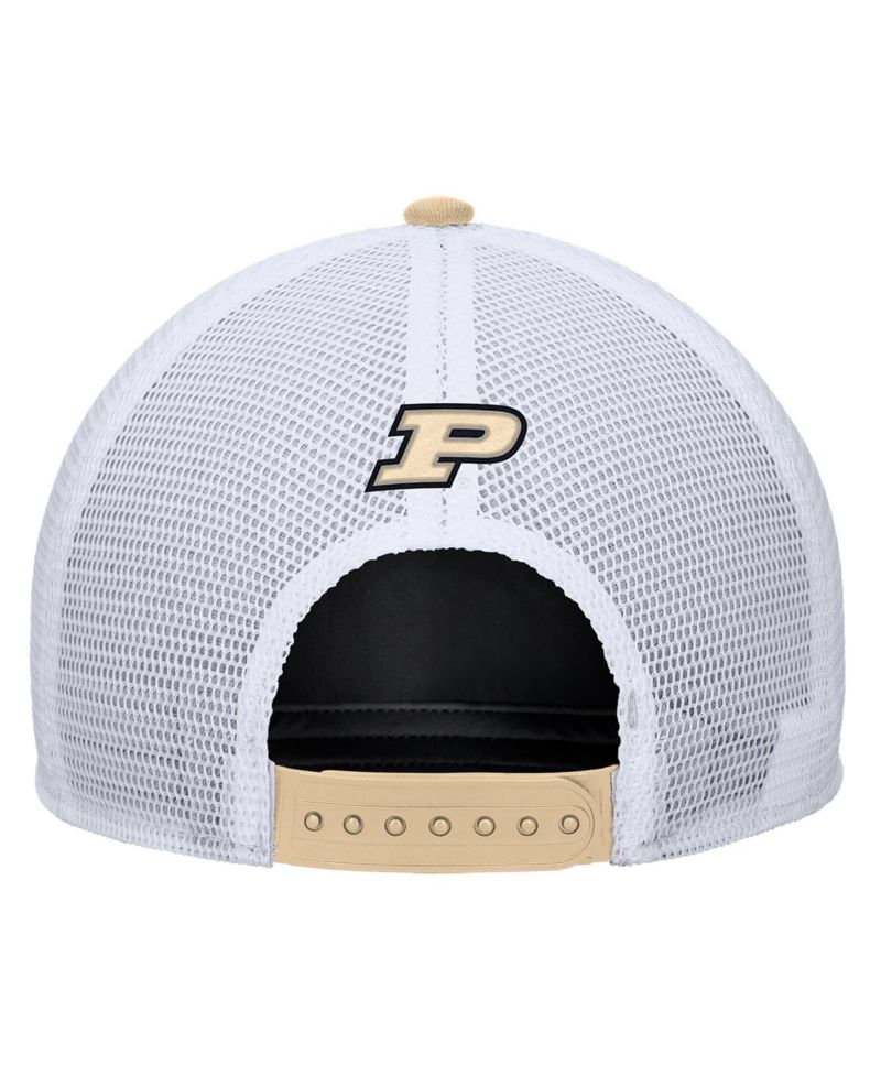 Men's Gold Purdue Boilermakers 2025 On-Field Rise Trucker Performance Adjustable Hat