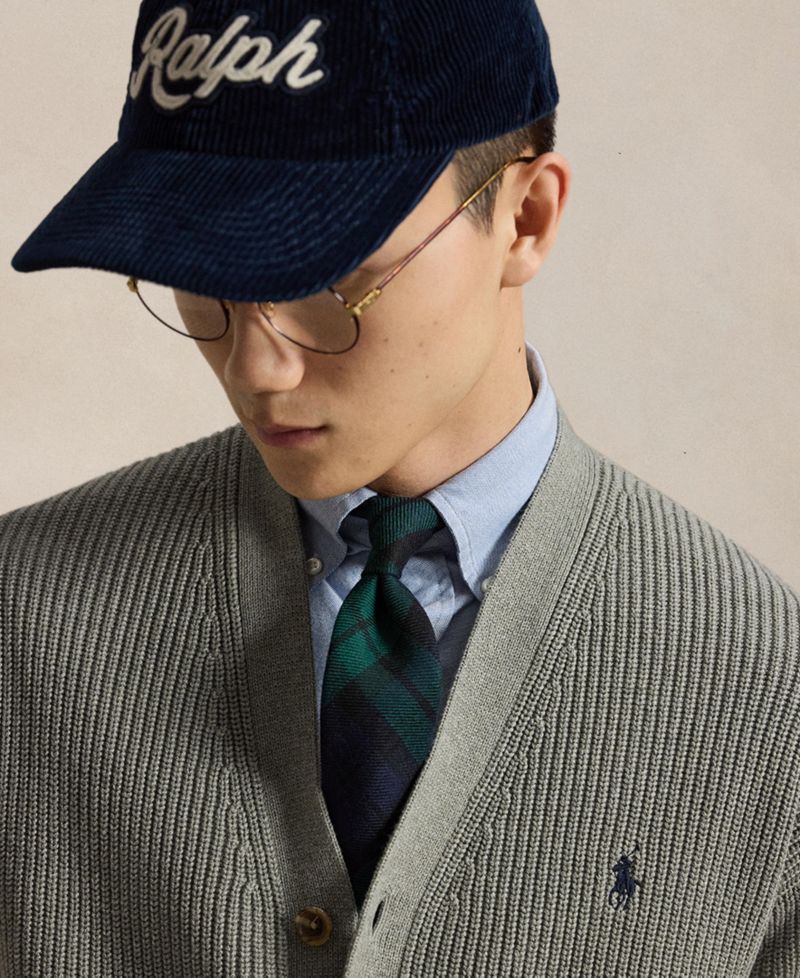 Men's Relaxed-Fit Textured Cardigan