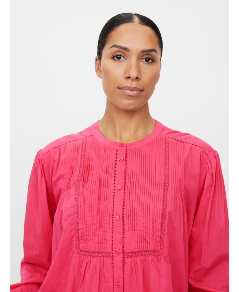Women's MaIlvianne Long-Sleeve Pintuck-Detail Gathered-Waist Blouse