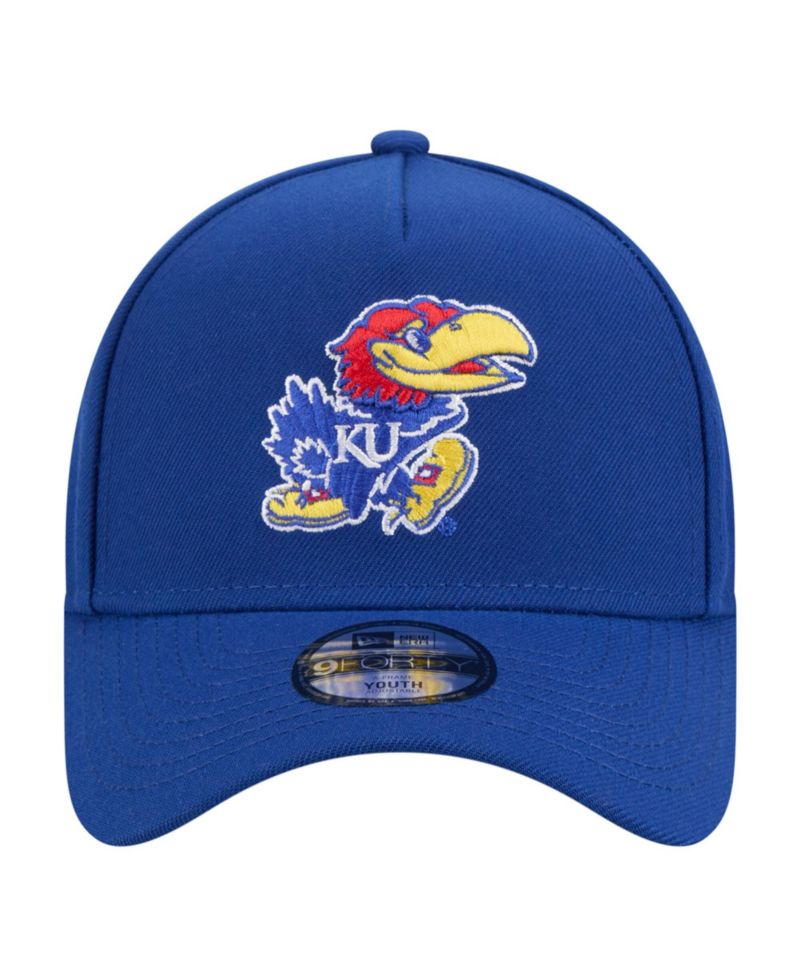 Big Boys and Girls Royal Kansas Jayhawks 9FORTY A-Frame Adjustable Hat