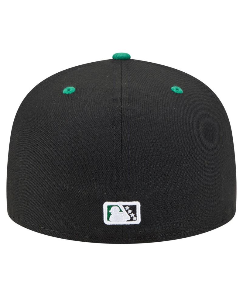 Men's Black Greensboro Grasshoppers Authentic Collection 59FIFTY Fitted Hat