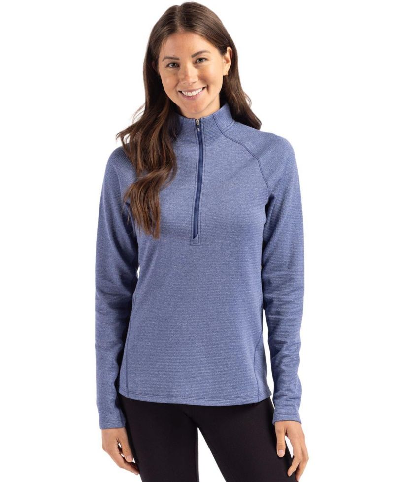 Women's Cutter and Buck Peshastin Fleece Recycled Half Zip Pullover