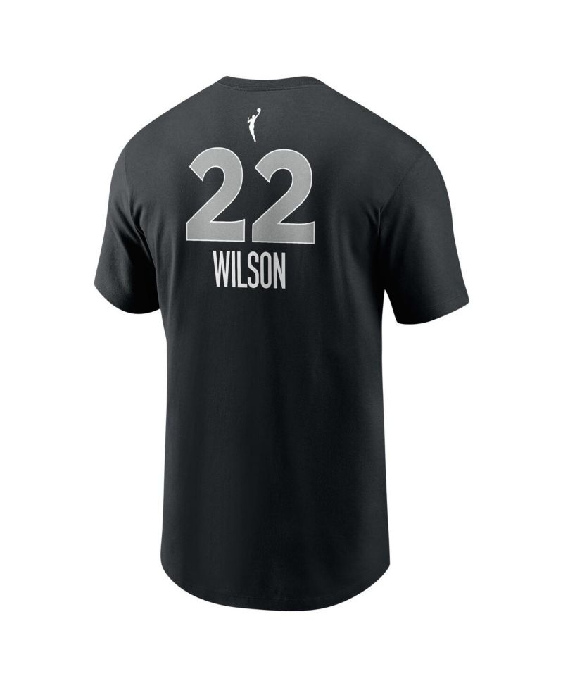 Men's and Women's A'ja Wilson Black Las Vegas Aces Explorer Edition Name & Number T-Shirt