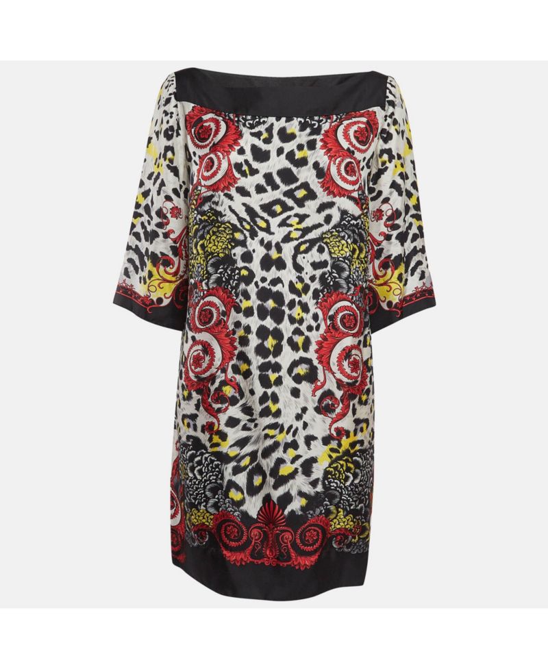 Women's Collection Multicolor Printed Silk Mini Dress