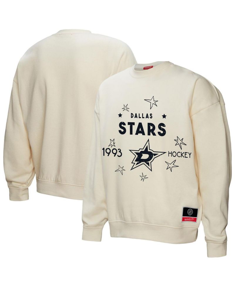 Women's Cream Dallas Stars Logo 3.0 Pullover Sweatshirt