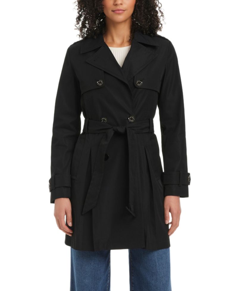 Women's Short Double-Breasted Trench Coat