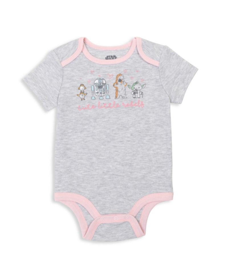 Baby Girls The Mandalorian Yoda 5 Pack Short Sleeve Bodysuits