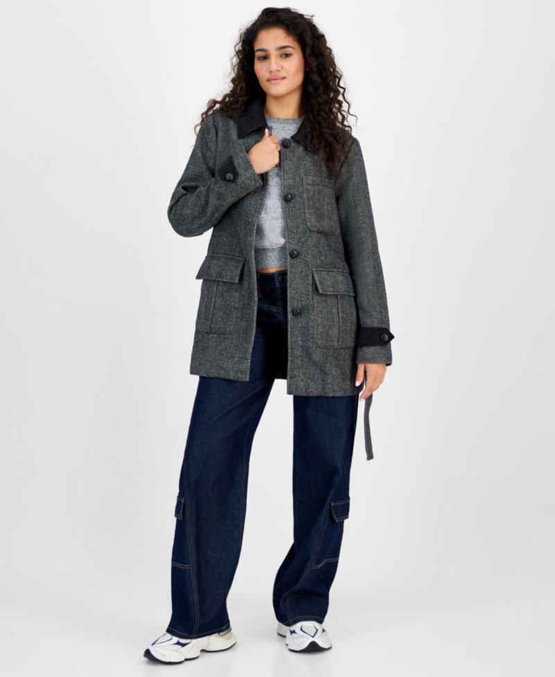 Women's Belted Single-Breasted Jacket