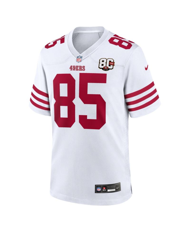 Men's George Kittle White San Francisco 49ers 80th Anniversary Game Jersey