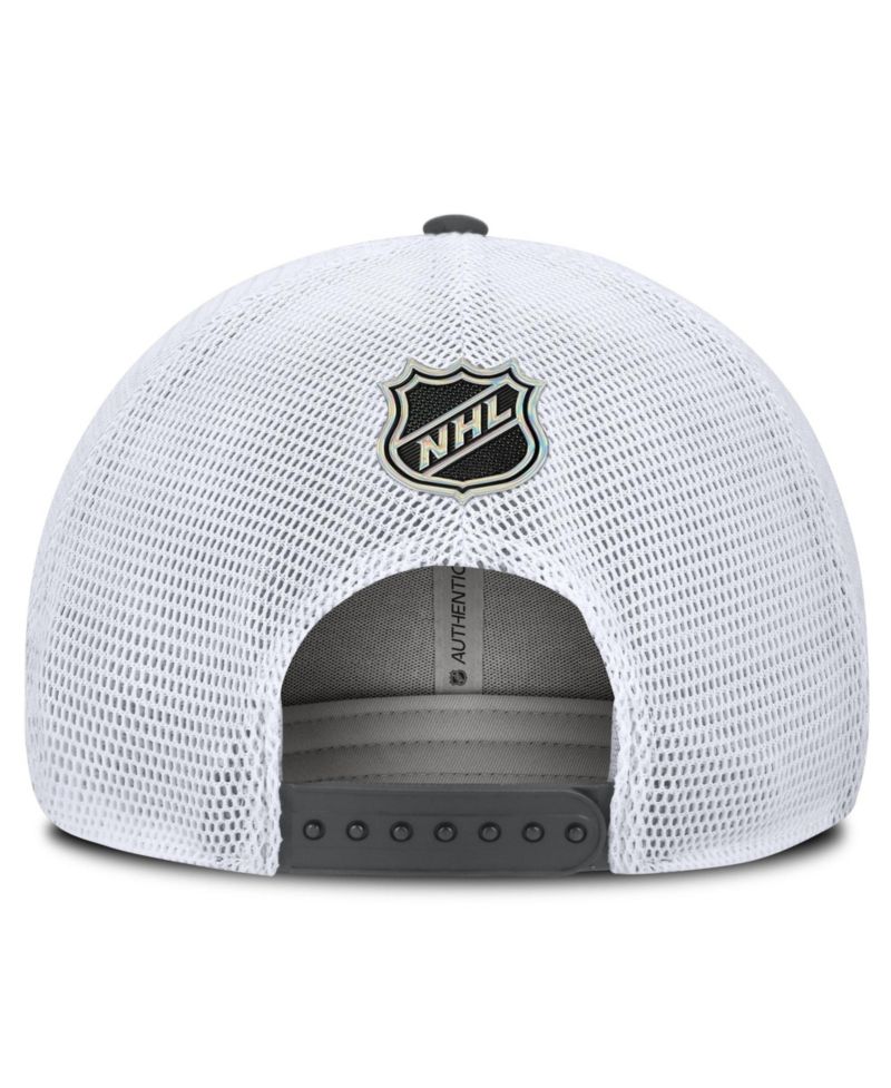 Men's Charcoal Vegas Golden Knights Authentic Pro Rink Boxed Logo Trucker Hat