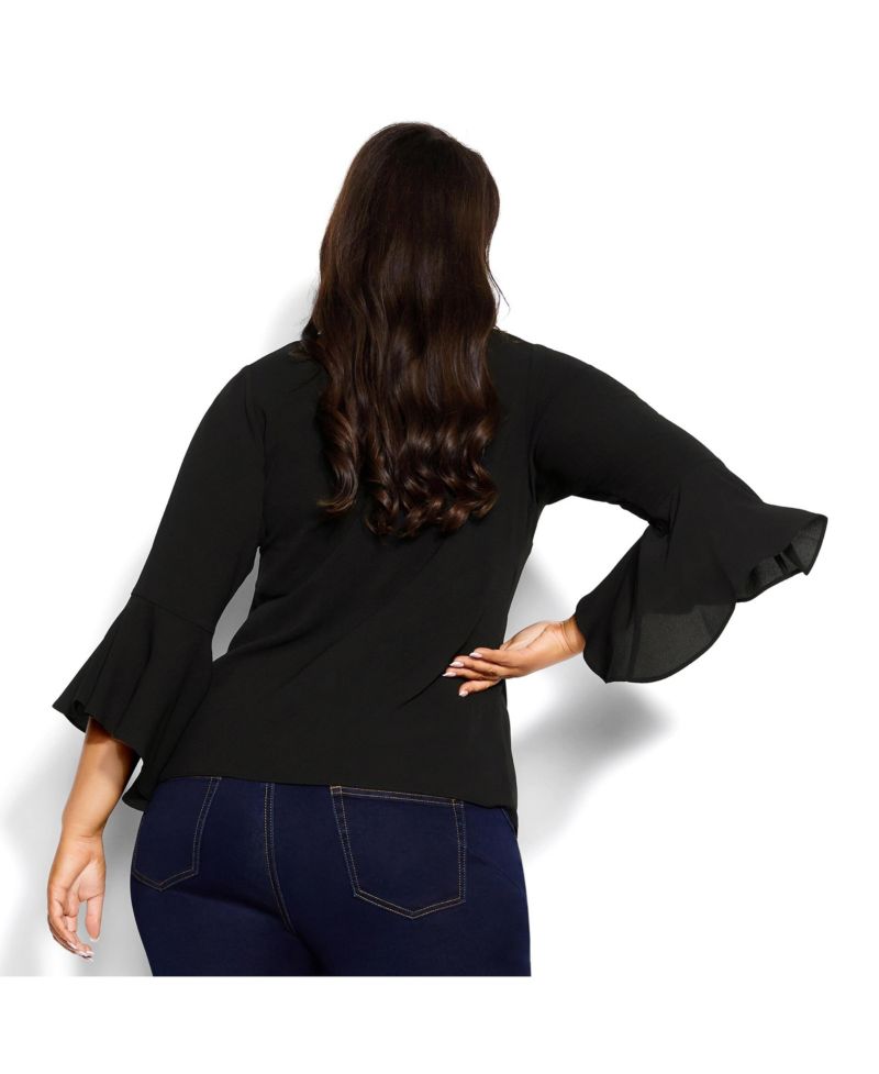 Plus Size Bell Sleeve Top