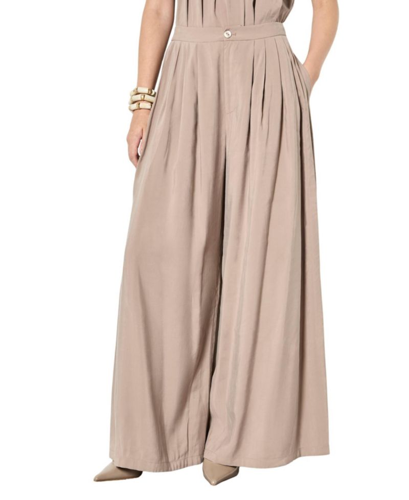 Women's Pleated Wide-Leg Trouser