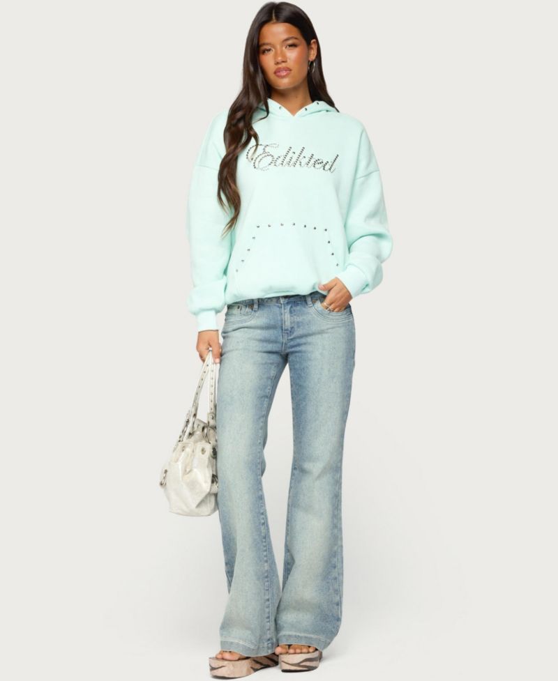 Women's Rockstar Studded Graphic Hoodie