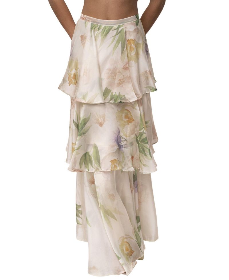 Women's Botanical Dreams Floral-Print Halter Cropped Top and Tiered Maxi Skirt, 2-Piece Set