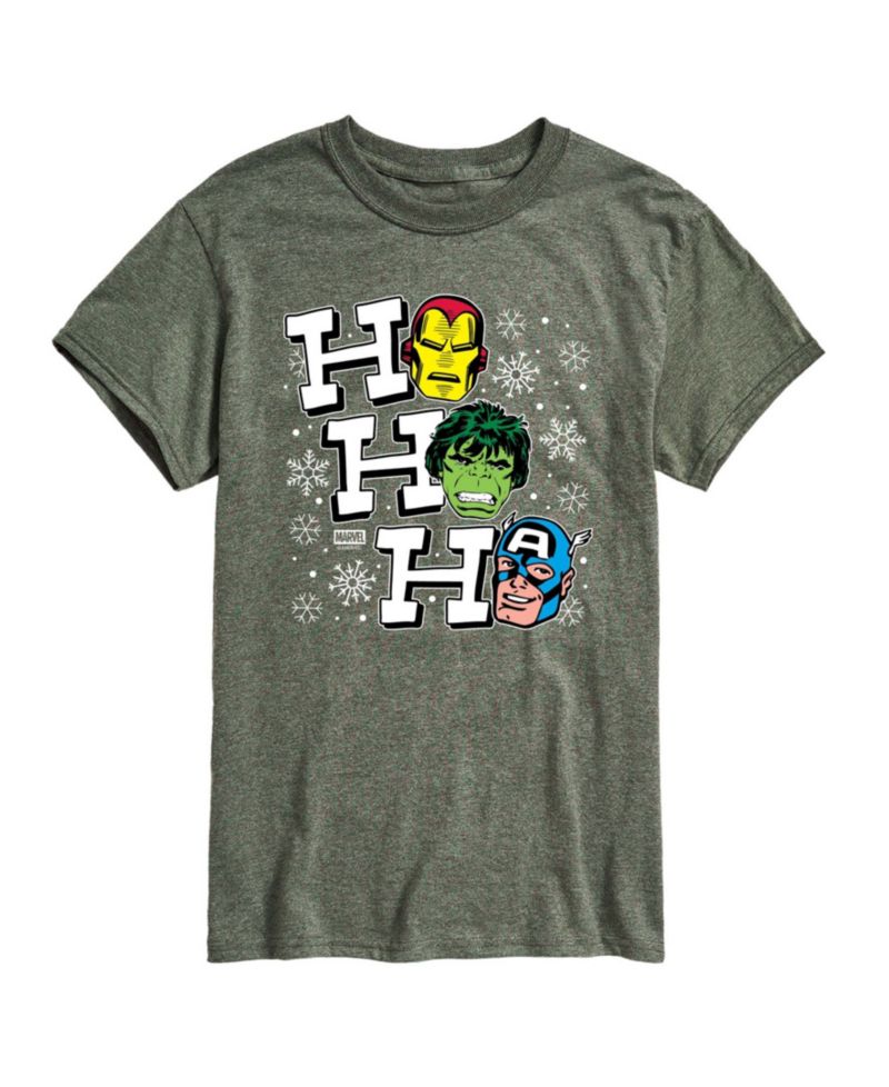 Men's Avengers Ho Ho Ho Vintage Short-Sleeve Graphic T-Shirt