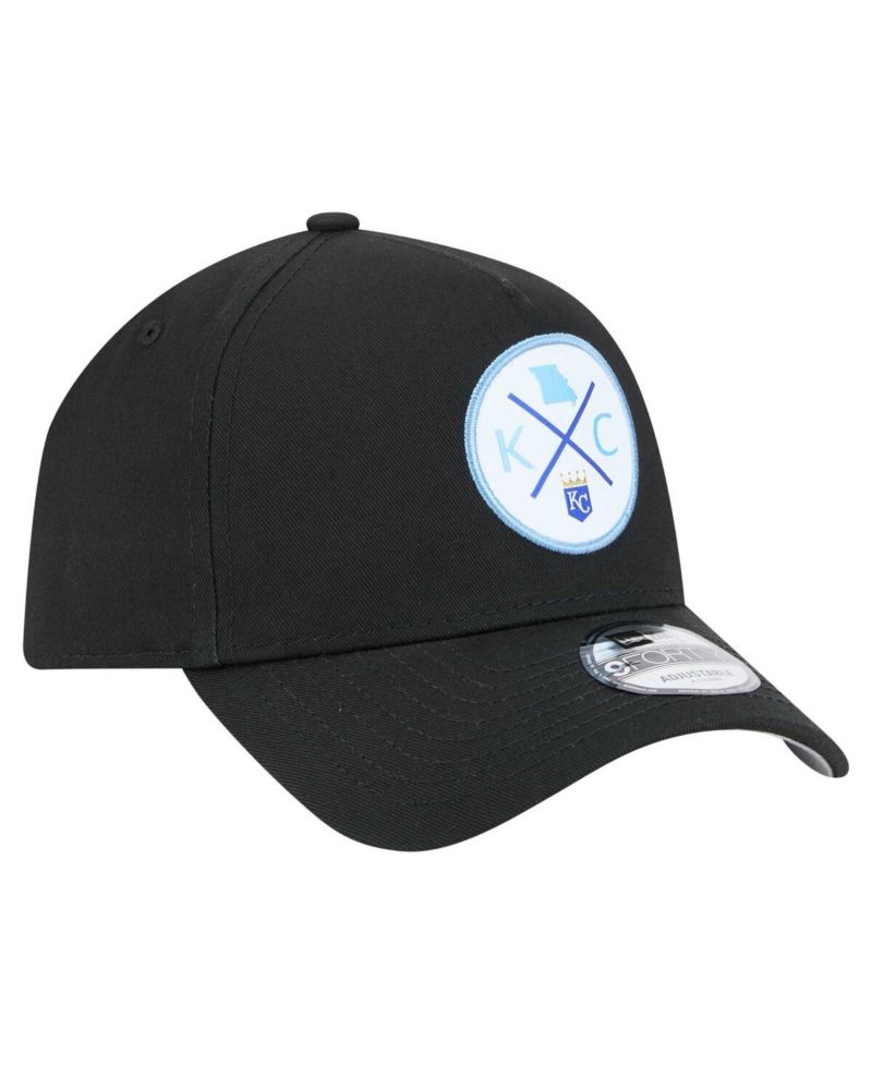 Men's Black Kansas City Royals 9FORTY A-Frame Adjustable Hat