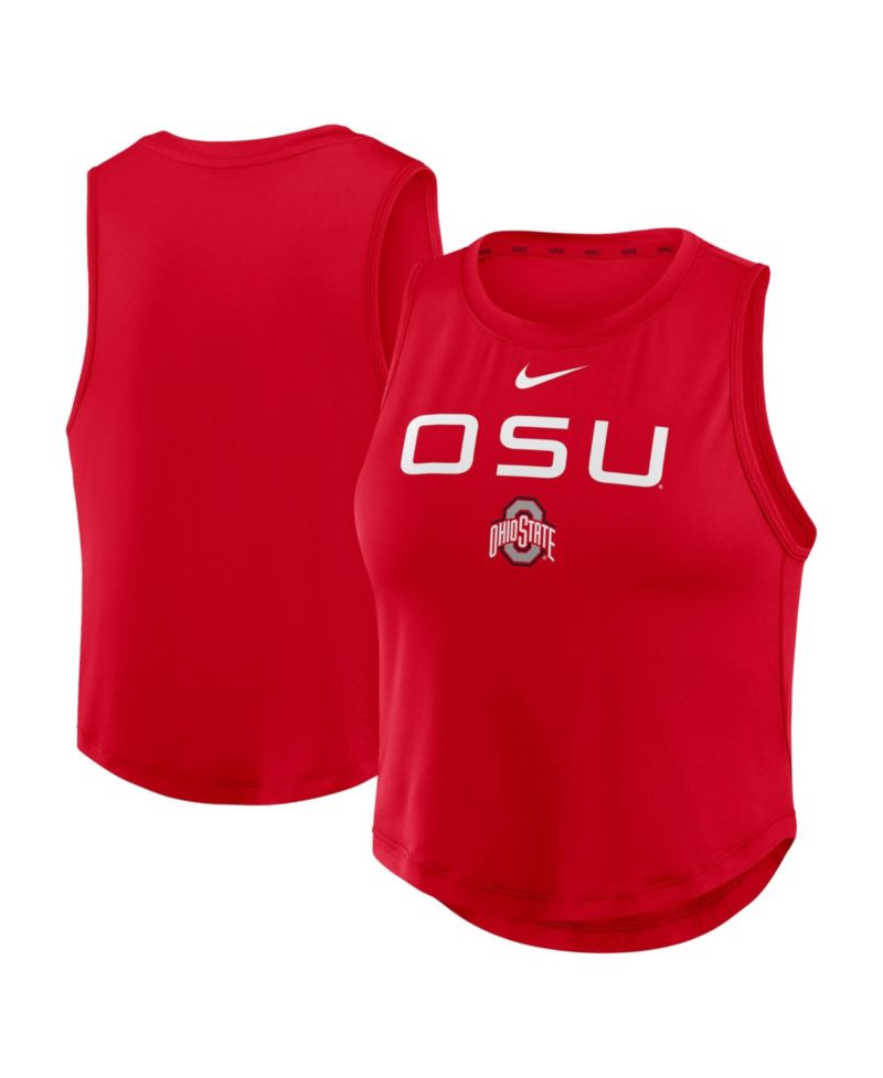 Women's Scarlet Ohio State Buckeyes One Dri-FIT Cropped Tank Top