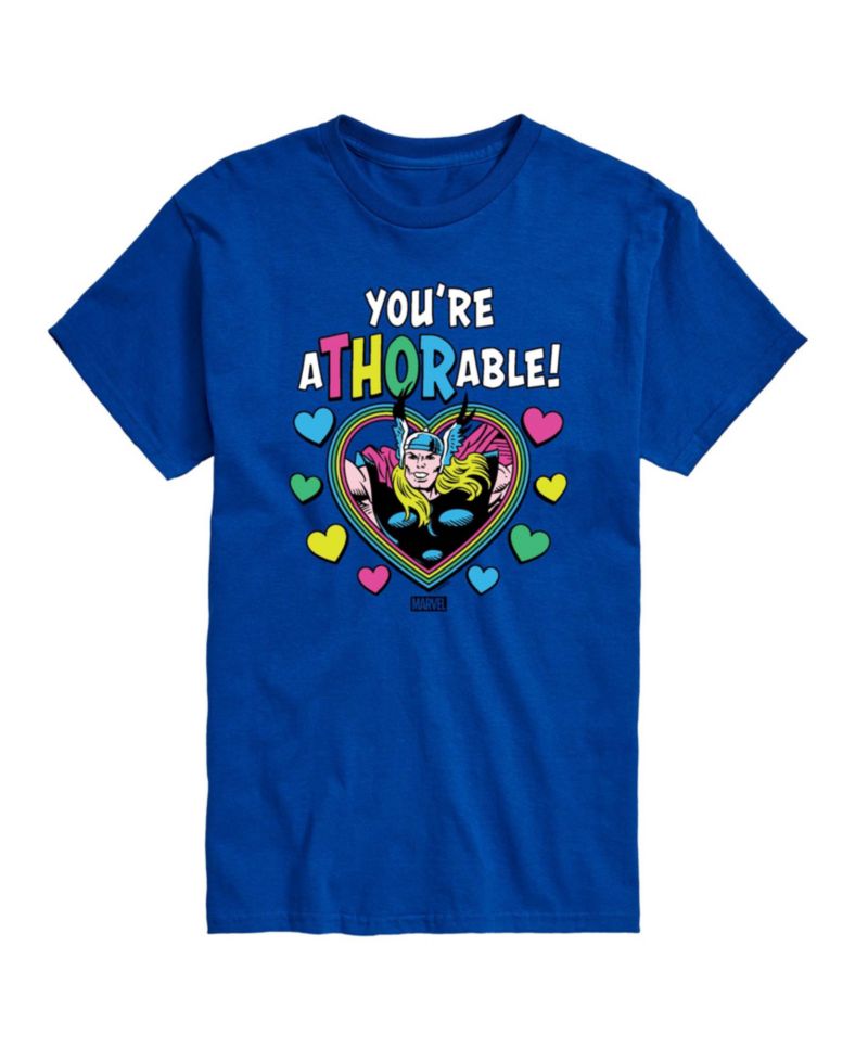 Men's Thor You're Athorable Printed Short-Sleeve Graphic T-Shirt