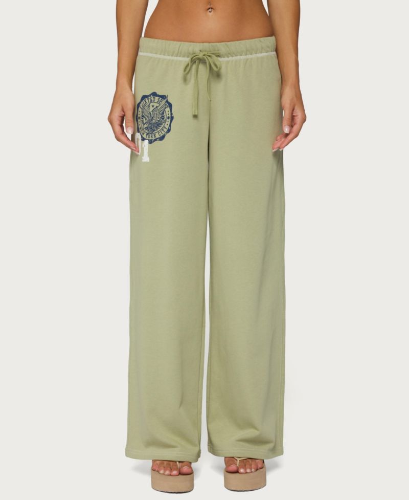 Women's Spirit Low-Rise Wide-Leg Cotton-Blend Sweatpants