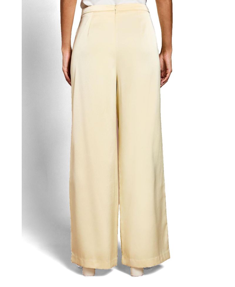 Women's Satin High-Waist Flare Trousers