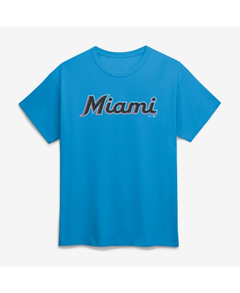 Men's Teal Miami Marlins Wordmark T-Shirt