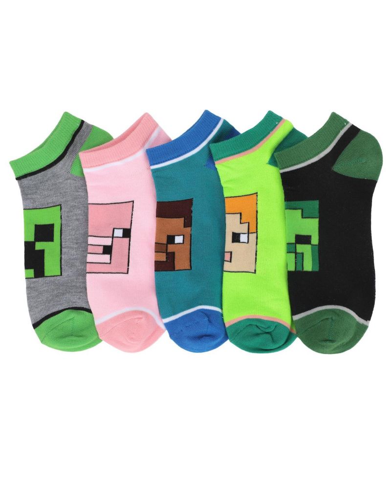 Women's Character Heads 5-Pair Ankle Socks