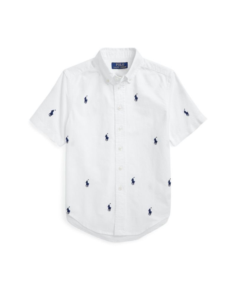 Big Boys Polo Pony Oxford Short-Sleeve Shirt