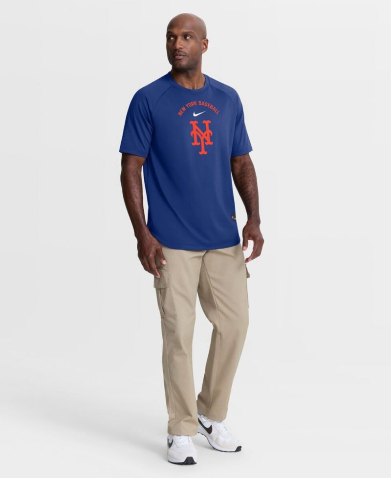 Men's Royal New York Mets Authentic Collection Batting Practice Pre-Game Raglan Dri-FIT T-Shirt