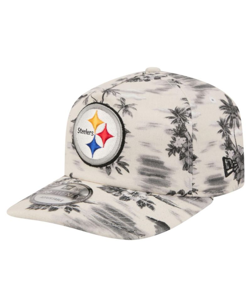 Men's White Pittsburgh Steelers Tropics 19TWENTY Adjustable Hat