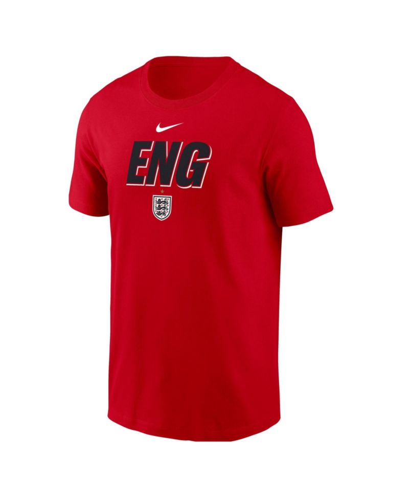 Men's Red England National Team Federation Wordmark T-Shirt