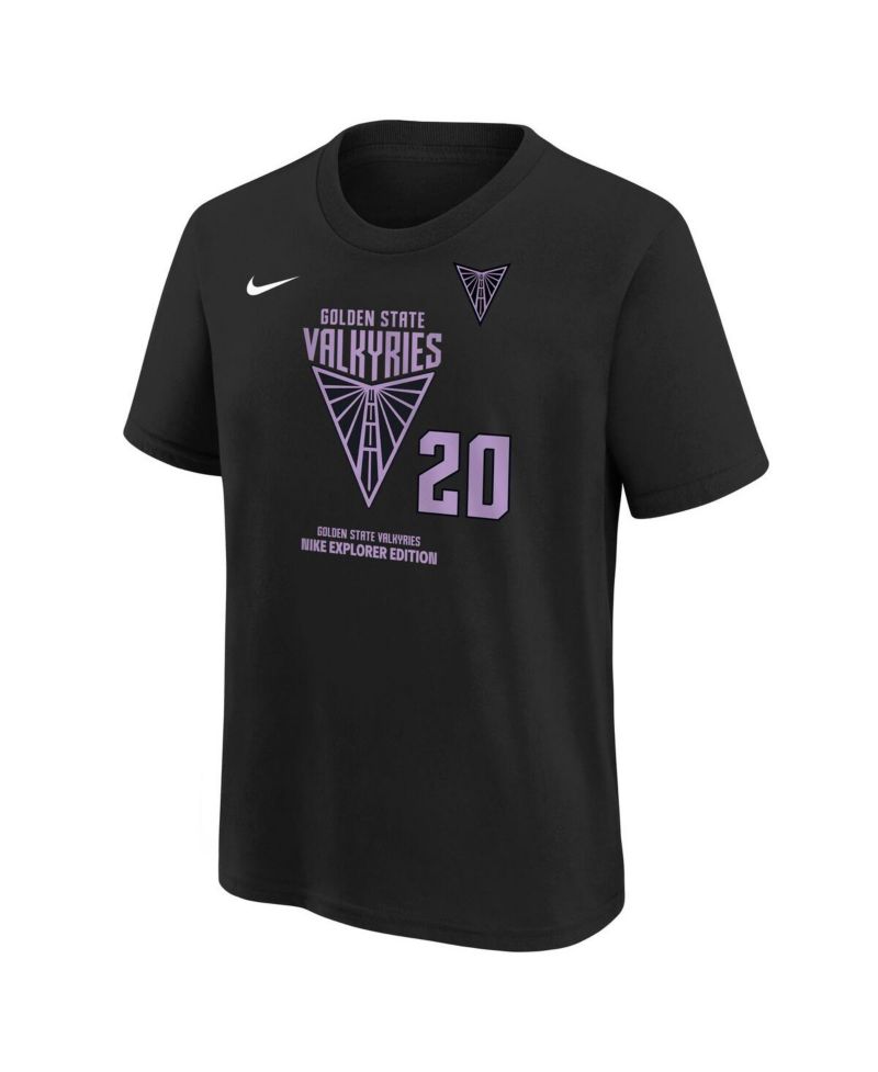 Big Boys and Girls Kate Martin Eclipse Black Golden State Valkyries Explorer Edition Name & Number T-Shirt