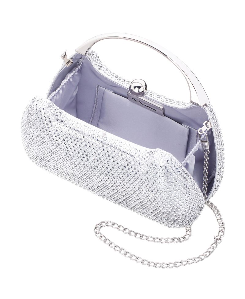 Crystal Minaudiere with Metal Handle