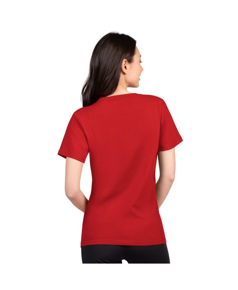 Women's Red Atlanta Falcons Super-Slim Lightweight Winning Crew T-Shirt