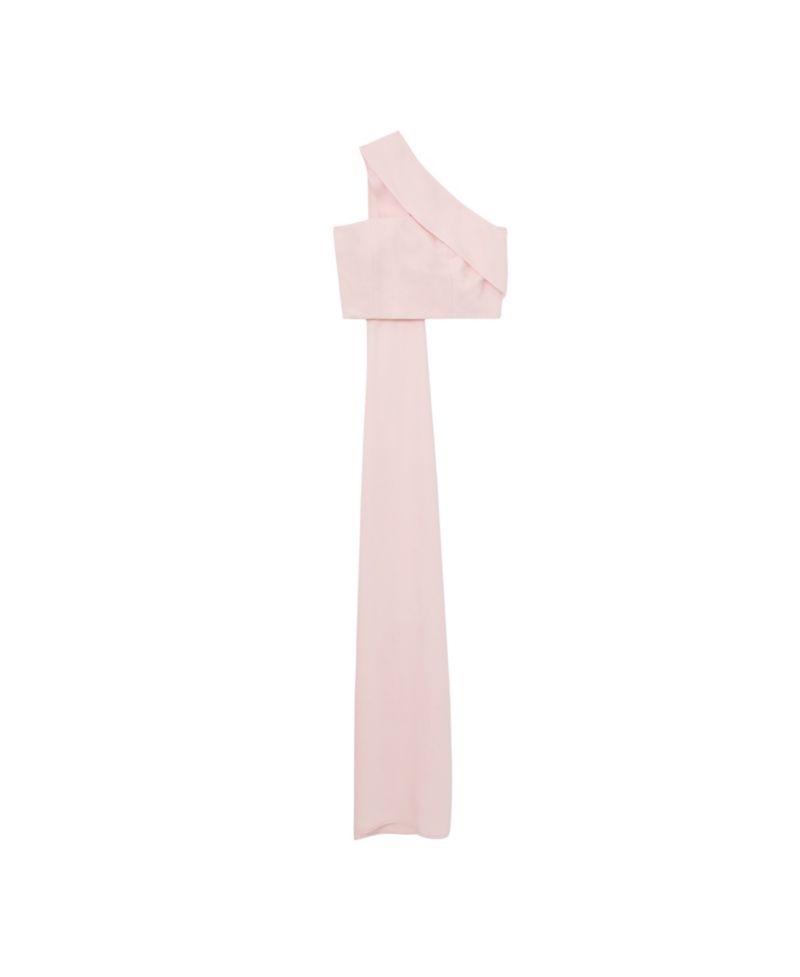 Women's One-Shoulder Scarf Bustier Top