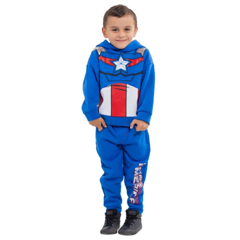 Boys Marvel Spider-Man Fleece Athletic Pullover Hoodie and Pants Outfit Set