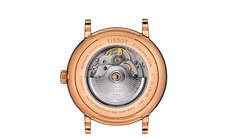 Men's Swiss Automatic Carson Premium Powermatic 80 Brown Leather Strap Watch 40mm