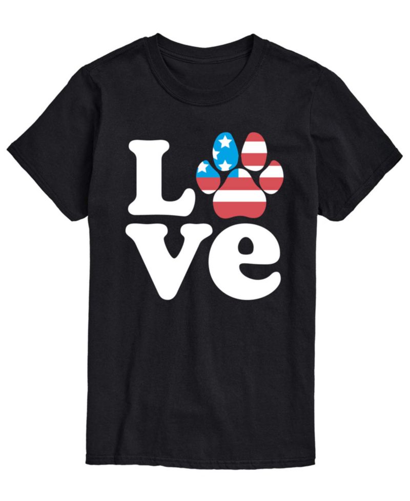 Men's Love America Paw Short-Sleeve Graphic T-Shirt