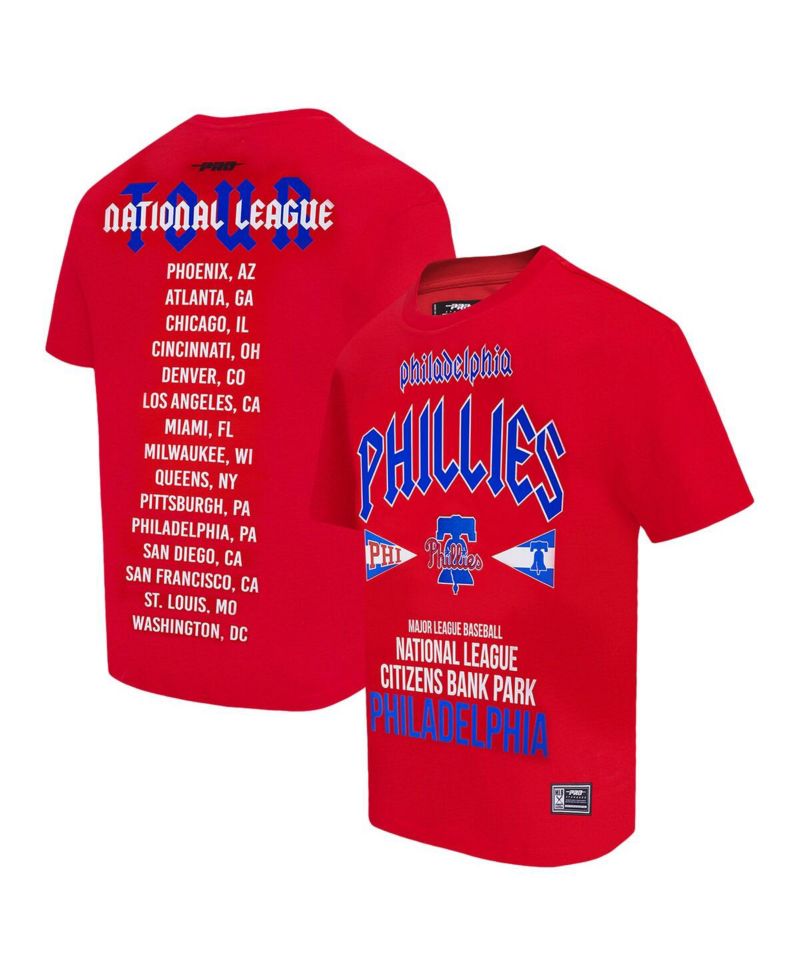 Men's Red Philadelphia Phillies Oversized City Tour T-Shirt