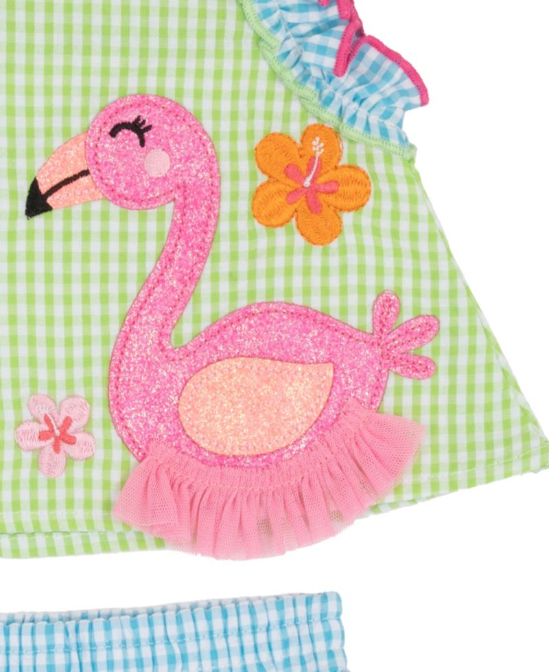 Baby Girls' Sleeveless Top and Elastic Waistband Shorts, 2-Piece Set