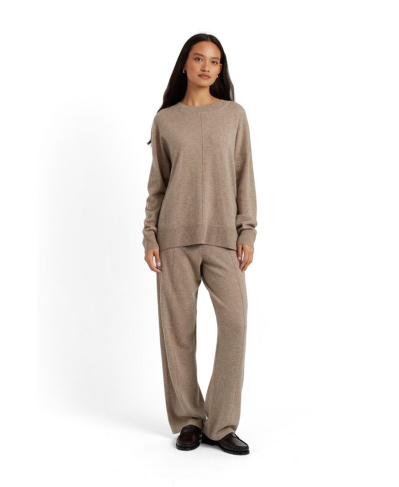 Women's Crewneck Slouchy Wool-Cashmere Blend Sweater