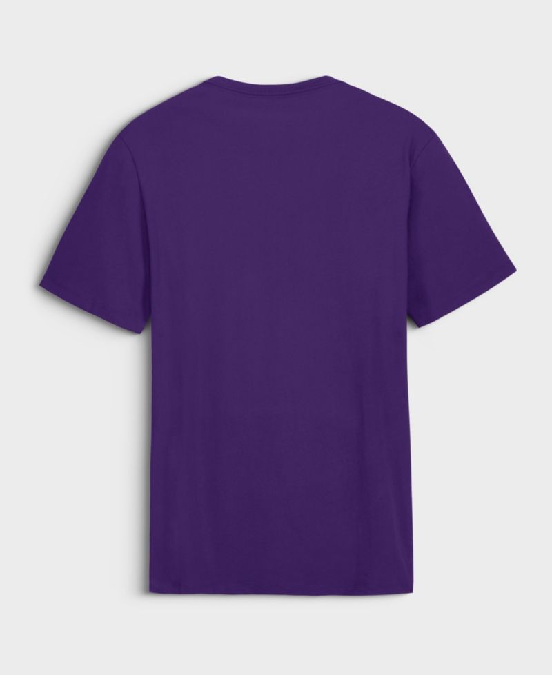 Men's Purple Minnesota Vikings Old Fashion Rushing Legacy Cotton T-Shirt