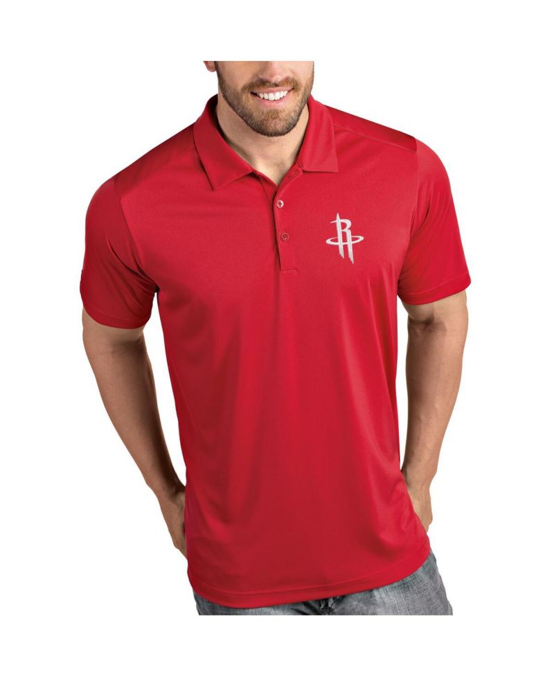 Men's Red Houston Rockets Tribute Polo Shirt