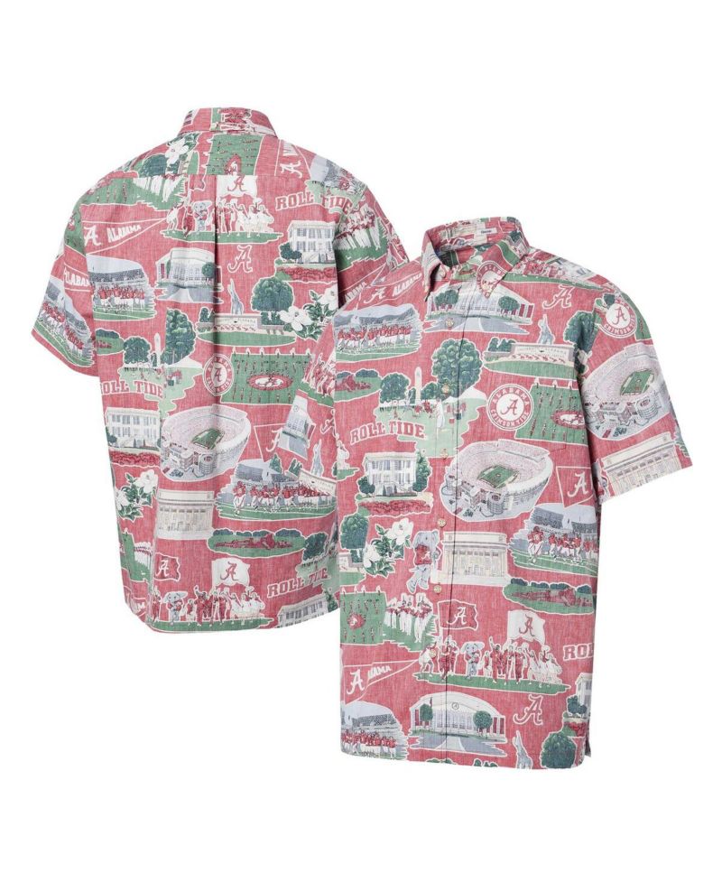 Men's Crimson Alabama Crimson Tide Scenic Button-Down Shirt