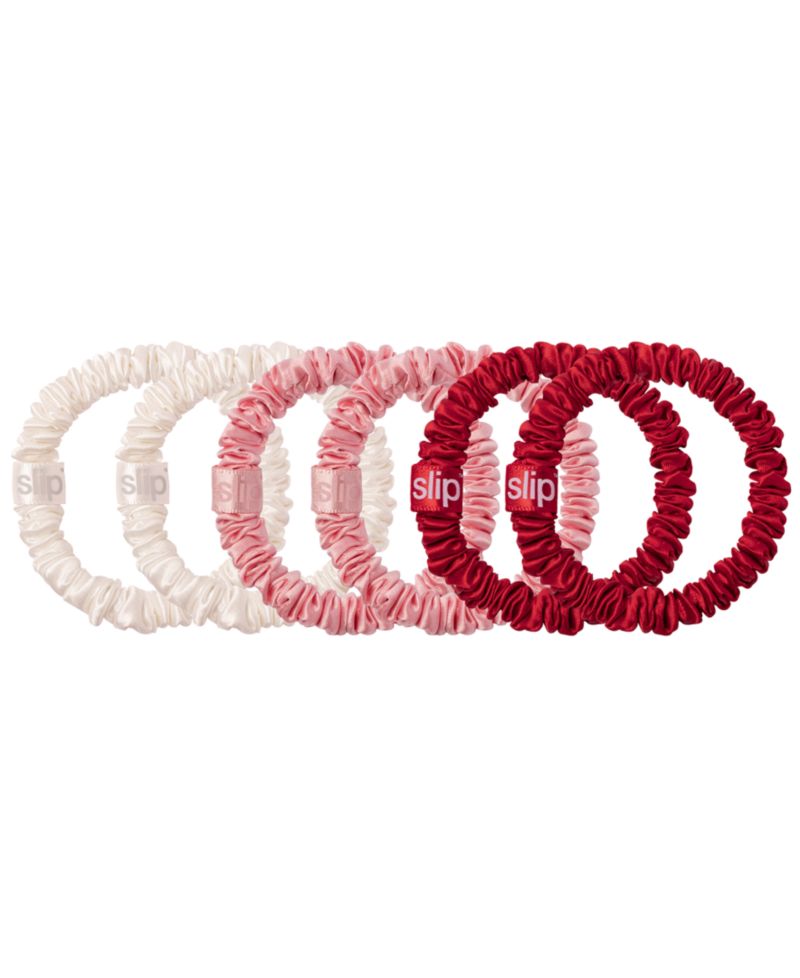 6-Pc. Sweeties Pure Silk Skinny Scrunchies