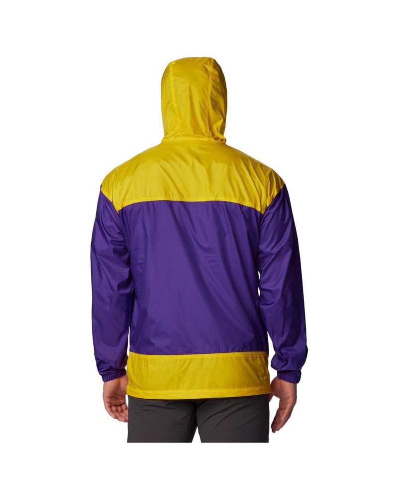 Men's Purple LSU Tigers Flash Challenger Omni-Shade Full-Zip Windbreaker Hoodie Jacket