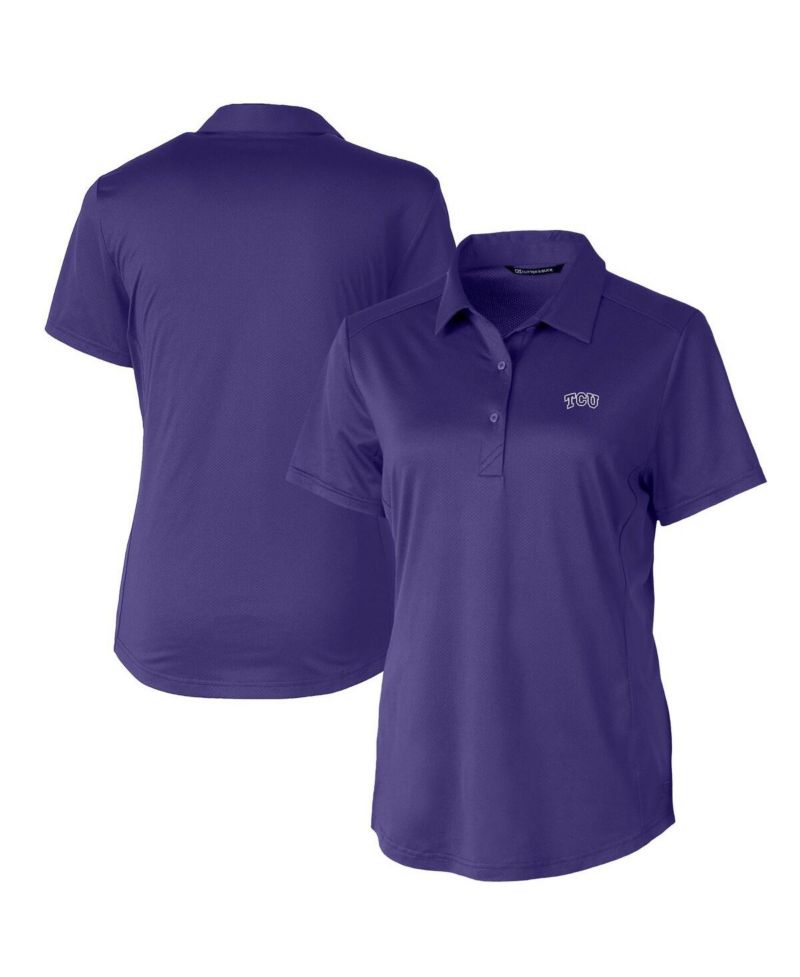Women's Purple TCU Horned Frogs Prospect Textured Stretch Polo Shirt