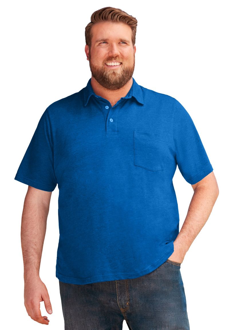 Big & Tall Shrink-Less Lightweight Polo