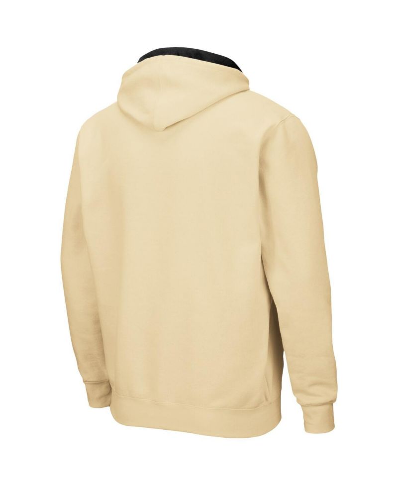 Men's Gold Purdue Boilermakers Arch and Logo 3.0 Full-Zip Hoodie