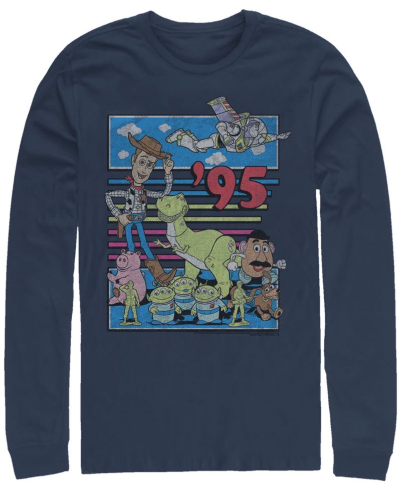 Disney Pixar Men's Toy Story 95 Retro Distressed, Long Sleeve T-Shirt